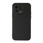 For Xiaomi 13 Accurate Hole Carbon Fiber Texture PU Phone Case(Black)