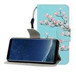For Galaxy S8 Colored Drawing Horizontal Flip Leather Case with Holder & Card Slot & Wallet(Magnolia)