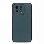 For Xiaomi 13 Accurate Hole Lambskin Texture Genuine Leather Phone Case(Green)