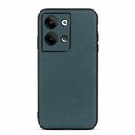 For OPPO Reno9 / Reno9 Pro Accurate Hole Lambskin Texture Genuine Leather Phone Case(Green)