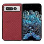 For Google Pixel Fold Carbon Fiber Texture Shockproof Phone Case(Red)