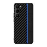 For Samsung Galaxy S23+ 5G Ultra-thin Carbon Fiber Texture Splicing Phone Case(Blue)