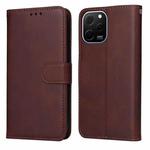 For Huawei nova Y61 Classic Calf Texture Flip Leather Phone Case(Brown)