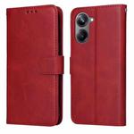 For Realme 10 4G Global Classic Calf Texture Flip Leather Phone Case(Red)