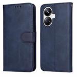 For Realme 10 Pro+ 5G Classic Calf Texture Flip Leather Phone Case(Blue)