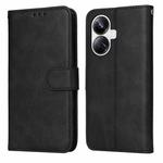 For Realme 10 Pro+ 5G Classic Calf Texture Flip Leather Phone Case(Black)