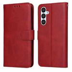 For Samsung Galaxy A34 5G Classic Calf Texture Flip Leather Phone Case(Red)