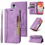 For Samsung Galaxy A04e BETOPNICE Dual-side Buckle Leather Phone Case(Purple)