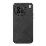 For vivo X90 Cowhide Texture PU Phone Case(Black)