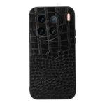 For vivo X90 Pro+ Crocodile Top Layer Cowhide Leather Phone Case(Black)