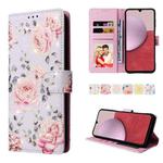 For Samsung Galaxy A14 5G Bronzing Painting RFID Leather Phone Case(Pastoral Rose)