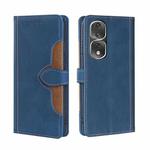 For Honor 80 Pro Skin Feel Magnetic Buckle Leather Phone Case(Blue)