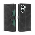 For Huawei nova 10 SE Skin Feel Magnetic Buckle Leather Phone Case(Black)
