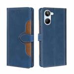 For Realme 10 4G Skin Feel Magnetic Buckle Leather Phone Case(Blue)