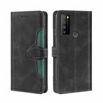 For TCL 30XL 2022 Skin Feel Magnetic Buckle Leather Phone Case(Black)