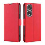 For Honor 80 Pro Ultra-thin Voltage Side Buckle Horizontal Flip Leather Phone Case(Red)