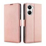 For Huawei nova 10 SE Ultra-thin Voltage Side Buckle Horizontal Flip Leather Phone Case(Rose Gold)
