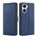 For Huawei nova 10 SE Ultra-thin Voltage Side Buckle Horizontal Flip Leather Phone Case(Blue)