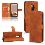 For Blackview BV5200 Skin Feel Magnetic Flip Leather Phone Case(Brown)