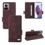 For Motorola Edge 30 Ultra / Moto X30 Pro Magnetic Clasp Flip Leather Phone Case(Brown)