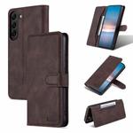 For Samsung Galaxy S23 5G AZNS Dream II Skin Feel Flip Leather Phone Case(Coffee)