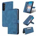 For Samsung Galaxy S23+ 5G AZNS Dream II Skin Feel Flip Leather Phone Case(Blue)