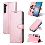 For Samsung Galaxy S23 5G AZNS Skin Feel Calf Texture Flip Leather Phone Case(Rose Gold)