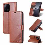 For Xiaomi 13 AZNS Sheepskin Texture Flip Leather Phone Case(Brown)