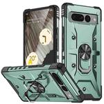 For Google Pixel 7 Pro 5G Ring Holder Phone Case(Midnight Green)