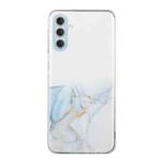 For Samsung Galaxy S23 5G Hollow Marble Pattern TPU Precise Hole Phone Protective Case(Grey)