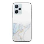 For Xiaomi Redmi Note 12 Pro 5G China Hollow Marble Pattern TPU Precise Hole Phone Protective Case(Grey)