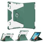 For iPad 9.7 2018/2017 / Air 1/Air 2 360 Degree Rotating Armored Smart Tablet Leather Case(Green)