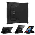 For iPad 10.2 2021 360 Degree Rotating Armored Smart Tablet Leather Case(Black)