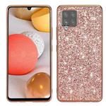 For Samsung Galaxy A12 5G Glitter Powder Shockproof TPU Phone Case(Rose Gold)