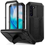 For Samsung Galaxy S23 5G R-JUST Sliding Camera Design Life Waterproof Dustproof Shockproof Phone Case(Black)