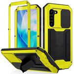 For Samsung Galaxy S23 5G R-JUST Sliding Camera Design Life Waterproof Dustproof Shockproof Phone Case(Yellow)
