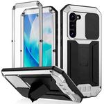 For Samsung Galaxy S23 5G R-JUST Sliding Camera Design Life Waterproof Dustproof Shockproof Phone Case(Silver)