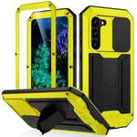 For Samsung Galaxy S23+ 5G R-JUST Sliding Camera Design Life Waterproof Dustproof Shockproof Phone Case(Yellow)