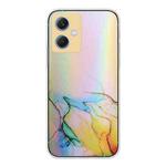 For Xiaomi Redmi Note 12 China Laser Marble Pattern Clear TPU Protective Phone Case(Yellow)