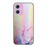For Xiaomi Redmi Note 12 China Laser Marble Pattern Clear TPU Protective Phone Case(Pink)
