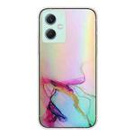 For Xiaomi Redmi Note 12 China Laser Marble Pattern Clear TPU Protective Phone Case(Green)