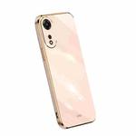 For OPPO A1 Pro 5G XINLI Straight Edge 6D Electroplate TPU Phone Case(Pink)