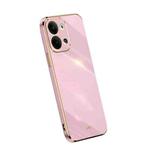 For OPPO Reno9 5G XINLI Straight Edge 6D Electroplate TPU Phone Case(Cherry Purple)