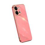 For OPPO Reno9 5G XINLI Straight Edge 6D Electroplate TPU Phone Case(Hawthorn Red)