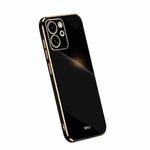 For Honor 80 SE 5G XINLI Straight Edge 6D Electroplate TPU Phone Case(Black)