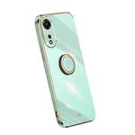For OPPO A1 Pro 5G XINLI Straight Edge Electroplate TPU Phone Case with Ring(Mint Green)