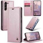 For Samsung Galaxy S23 5G CaseMe 003 Crazy Horse Texture Leather Phone Case(Rose Gold)
