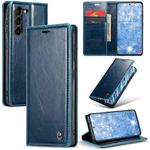 For Samsung Galaxy S23 5G CaseMe 003 Crazy Horse Texture Leather Phone Case(Blue)