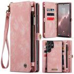 For Samsung Galaxy S23 Ultra 5G CaseMe 008 Detachable Multifunctional Leather Phone Case(Pink)