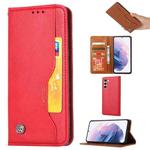 For Samsung Galaxy S23 5G Knead Skin Texture Horizontal Flip Leather Phone Case(Red)